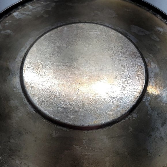 Vintage WMA Rogers MeadowBrook Silver Plate Round 10 Inch Serving Platter - Picture 9 of 15
